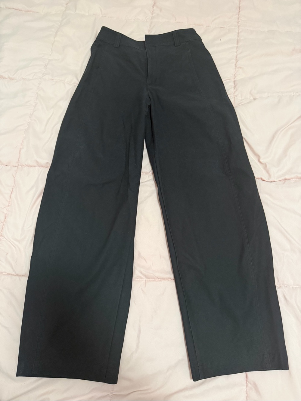 Uniqlo Black Jersey Barrel Trousers
